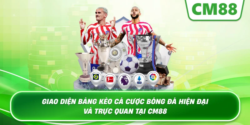 Giao diện bảng kèo Cá Cược Bóng Đá hiện đại và trực quan tại Cm88