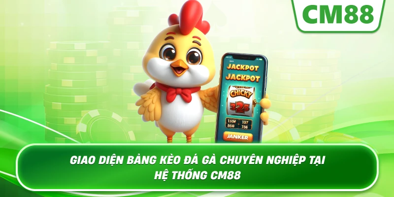 Giao diện bảng kèo đá gà chuyên nghiệp tại hệ thống Cm88